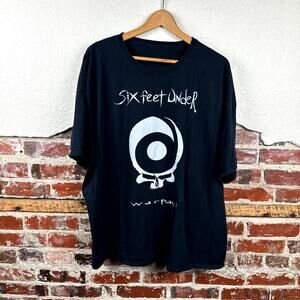 Size Feet Under Shirt Size XXL Black Short Sleeve Warpath Death Metal Music Band